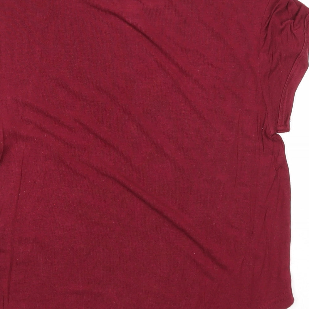 Womens UK Size XS Divided Purple Basic T-Shirt