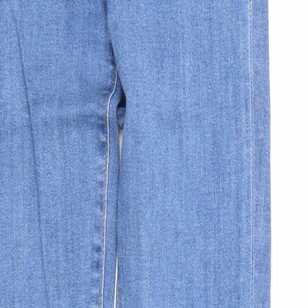 Topshop Womens Blue Cotton Skinny Jeans Size 26 in L30 in Regular Zip