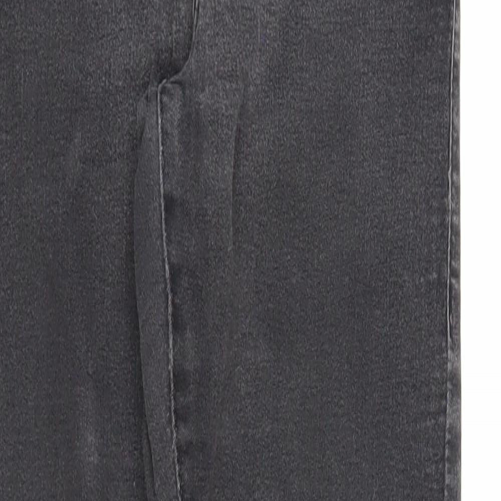 Topshop Womens Black Cotton Skinny Jeans Size 26 in L32 in Regular Zip