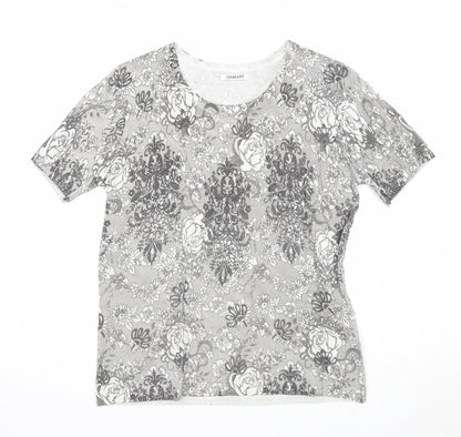 Womens UK Size 10 Damart Grey Basic T-Shirt