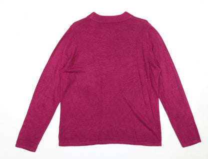 Womens UK Size 16 Marks and Spencer Purple Pullover Jumper