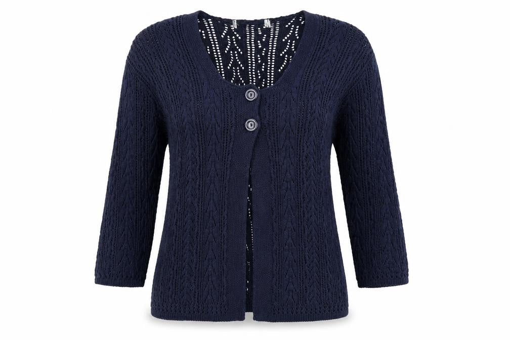 Womens UK Size S Preworn Blue Cardigan Jumper