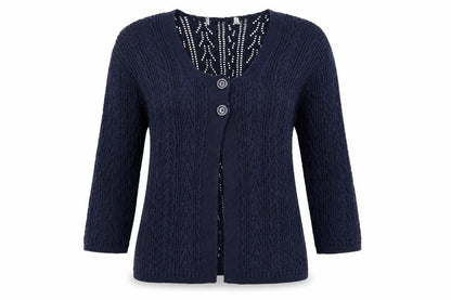 Womens UK Size S Preworn Blue Cardigan Jumper