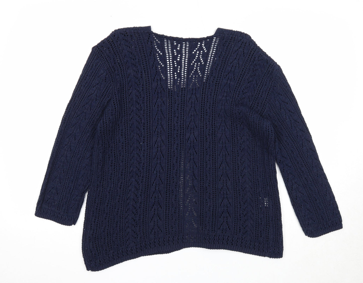 Womens UK Size S Preworn Blue Cardigan Jumper