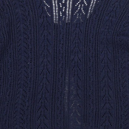 Womens UK Size S Preworn Blue Cardigan Jumper