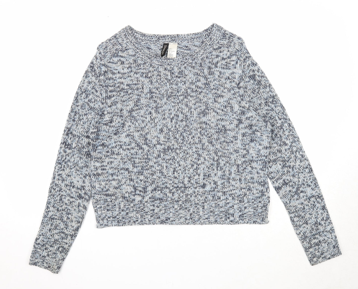 Womens UK Size S Divided Blue Pullover Jumper