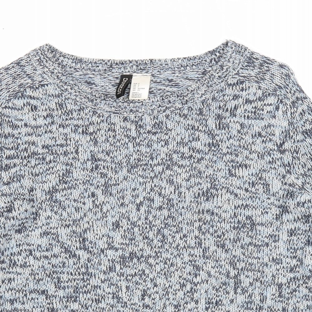Womens UK Size S Divided Blue Pullover Jumper