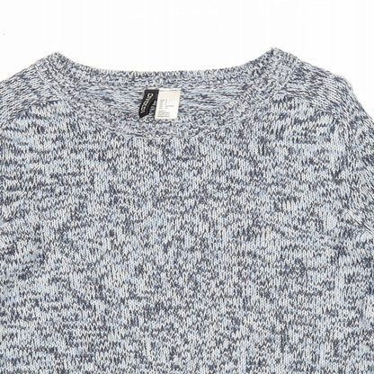Womens UK Size S Divided Blue Pullover Jumper