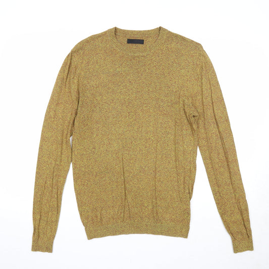 ASOS Mens Green Round Neck Cotton Pullover Jumper Size S Long Sleeve