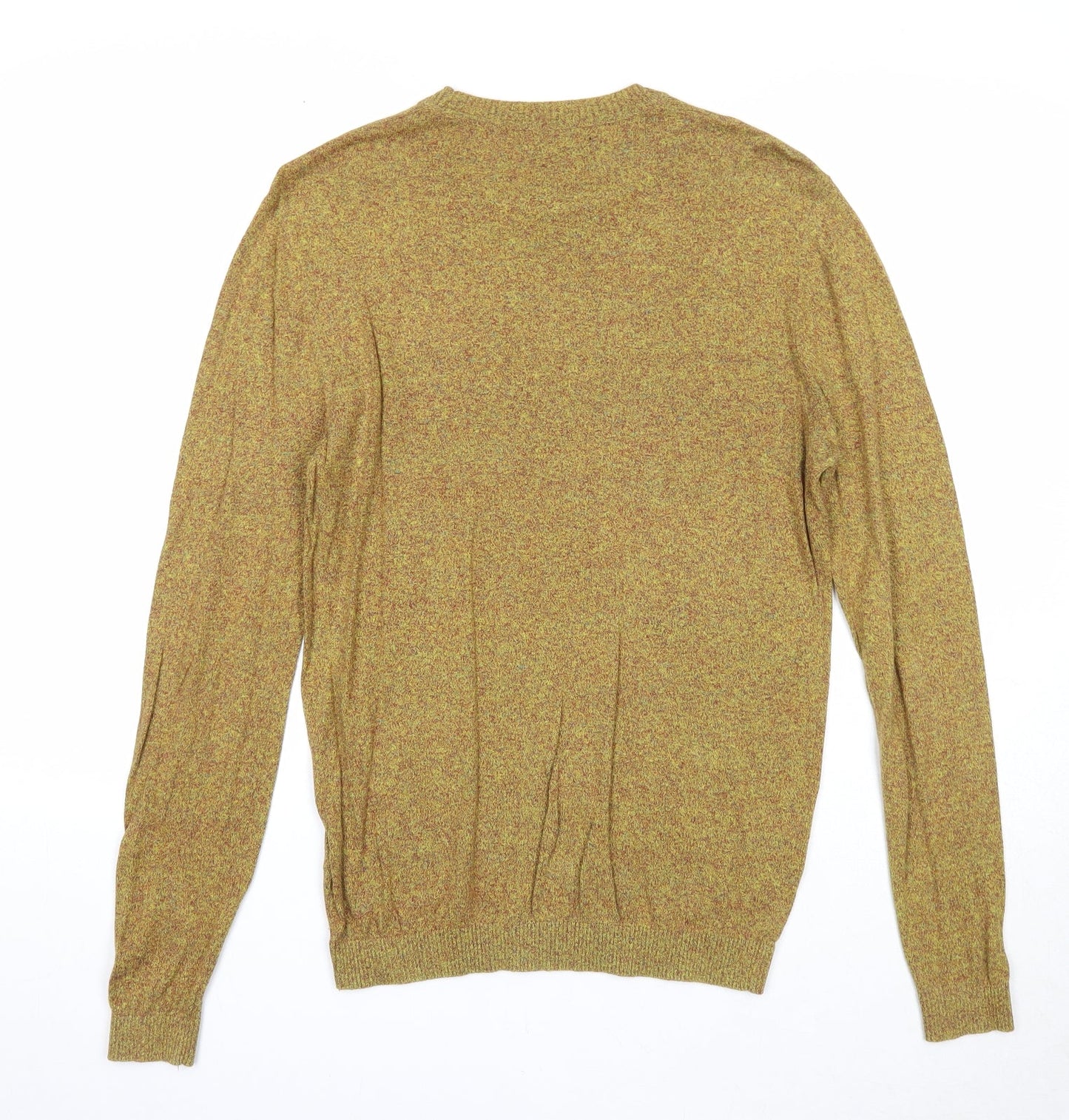 ASOS Mens Green Round Neck Cotton Pullover Jumper Size S Long Sleeve