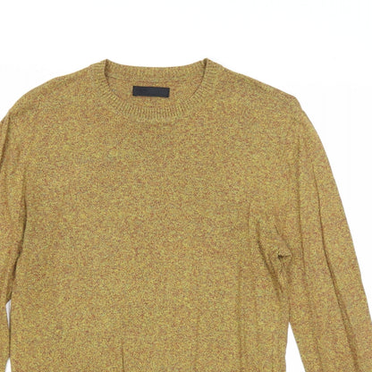 ASOS Mens Green Round Neck Cotton Pullover Jumper Size S Long Sleeve