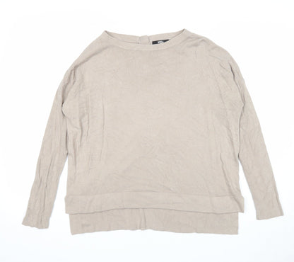 Womens UK Size 8 Marks and Spencer Beige Pullover Jumper