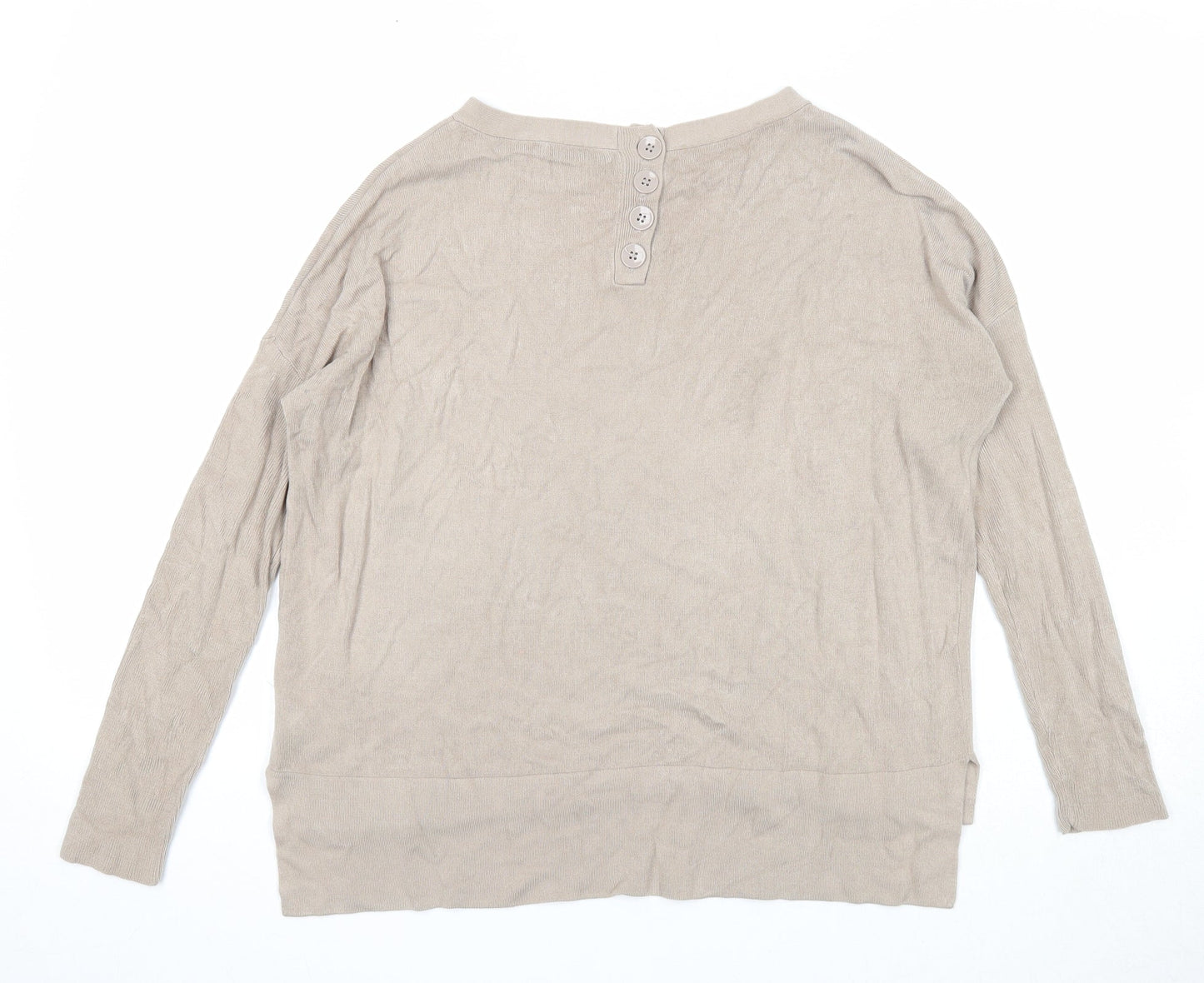 Womens UK Size 8 Marks and Spencer Beige Pullover Jumper