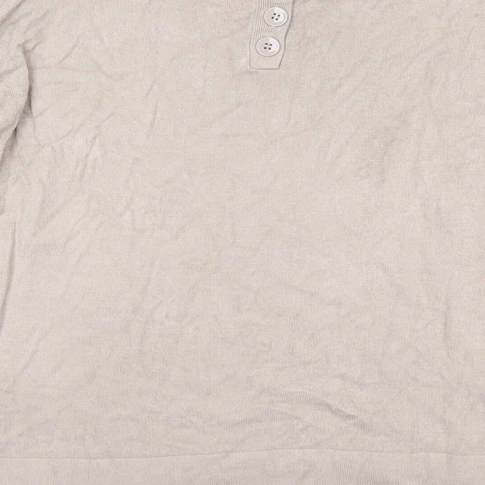 Womens UK Size 8 Marks and Spencer Beige Pullover Jumper