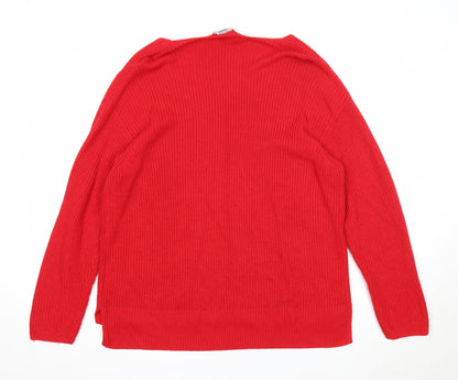 Womens UK Size L H&M Red Pullover Jumper