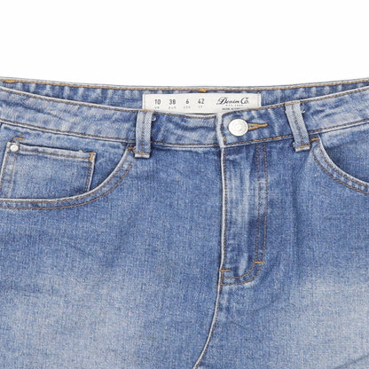 Womens UK Size 10 Denim & Co. A-Line Denim Skirt