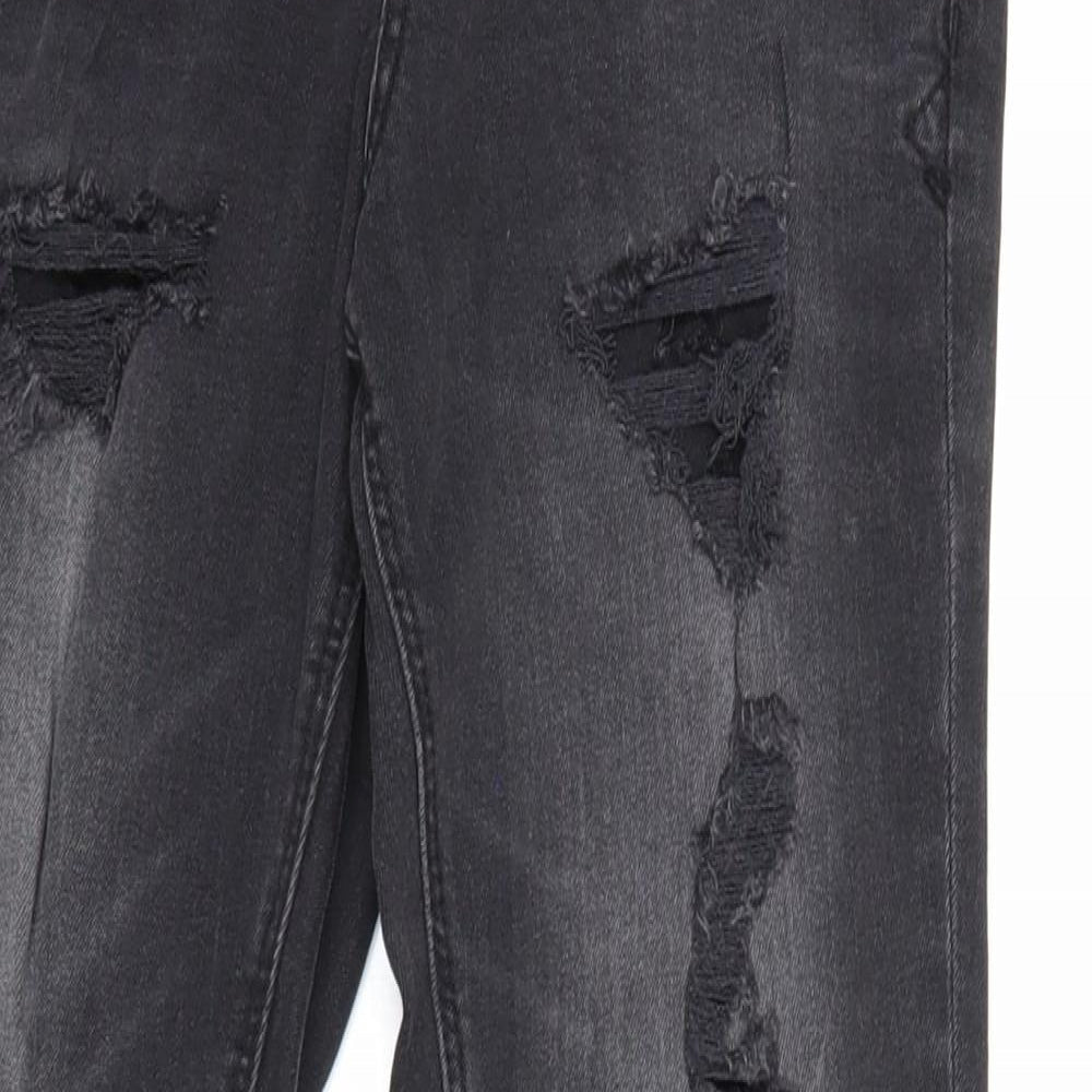 Denim & Co. Womens Black Cotton Skinny Jeans Size 8 Regular Zip