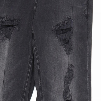 Denim & Co. Womens Black Cotton Skinny Jeans Size 8 Regular Zip