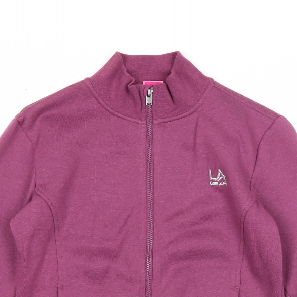 LA Gear Girls Purple Jacket Size 13 Years Zip