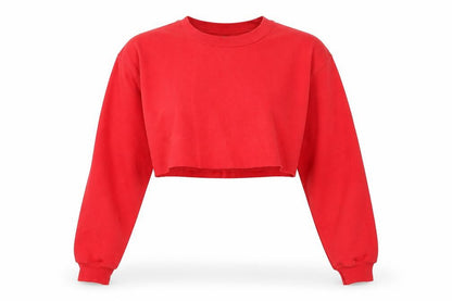 PRETTYLITTLETHING Womens Red Cotton Pullover Sweatshirt Size S Pullover