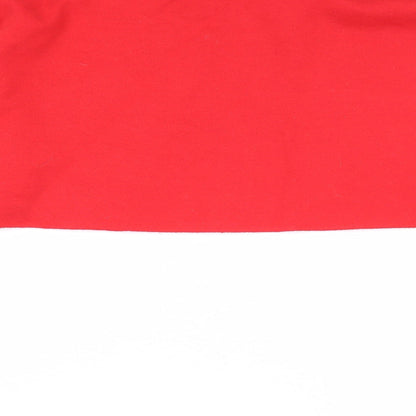 PRETTYLITTLETHING Womens Red Cotton Pullover Sweatshirt Size S Pullover