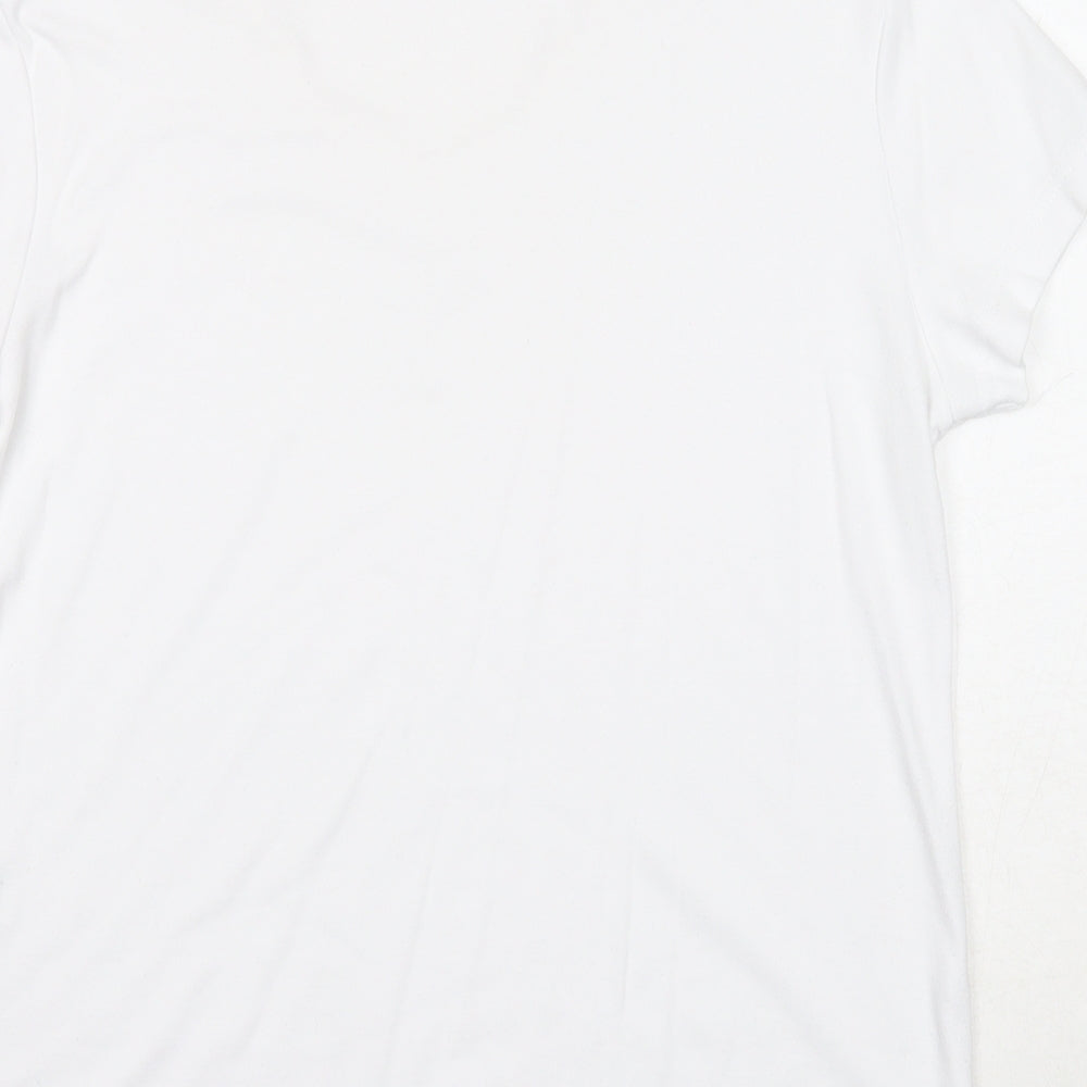 Womens UK Size L Alexara White Basic T-Shirt
