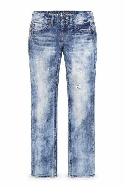 Original Shane Womens Blue Cotton Straight Jeans Size 26 in Regular Zip