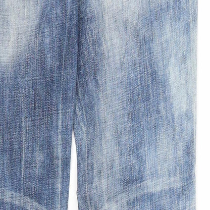 Original Shane Womens Blue Cotton Straight Jeans Size 26 in Regular Zip