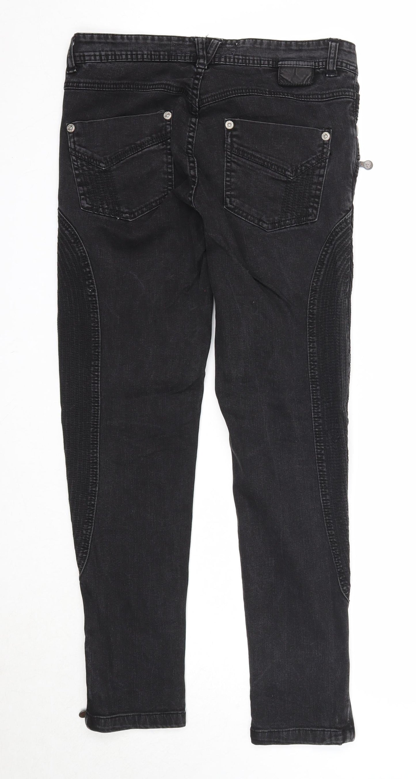 Wear for Love Womens Black Cotton Skinny Jeans Size 10 Regular Zip