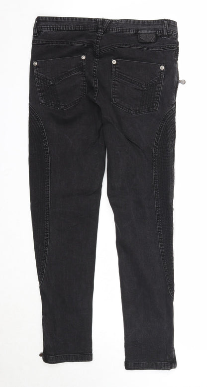 Wear for Love Womens Black Cotton Skinny Jeans Size 10 Regular Zip