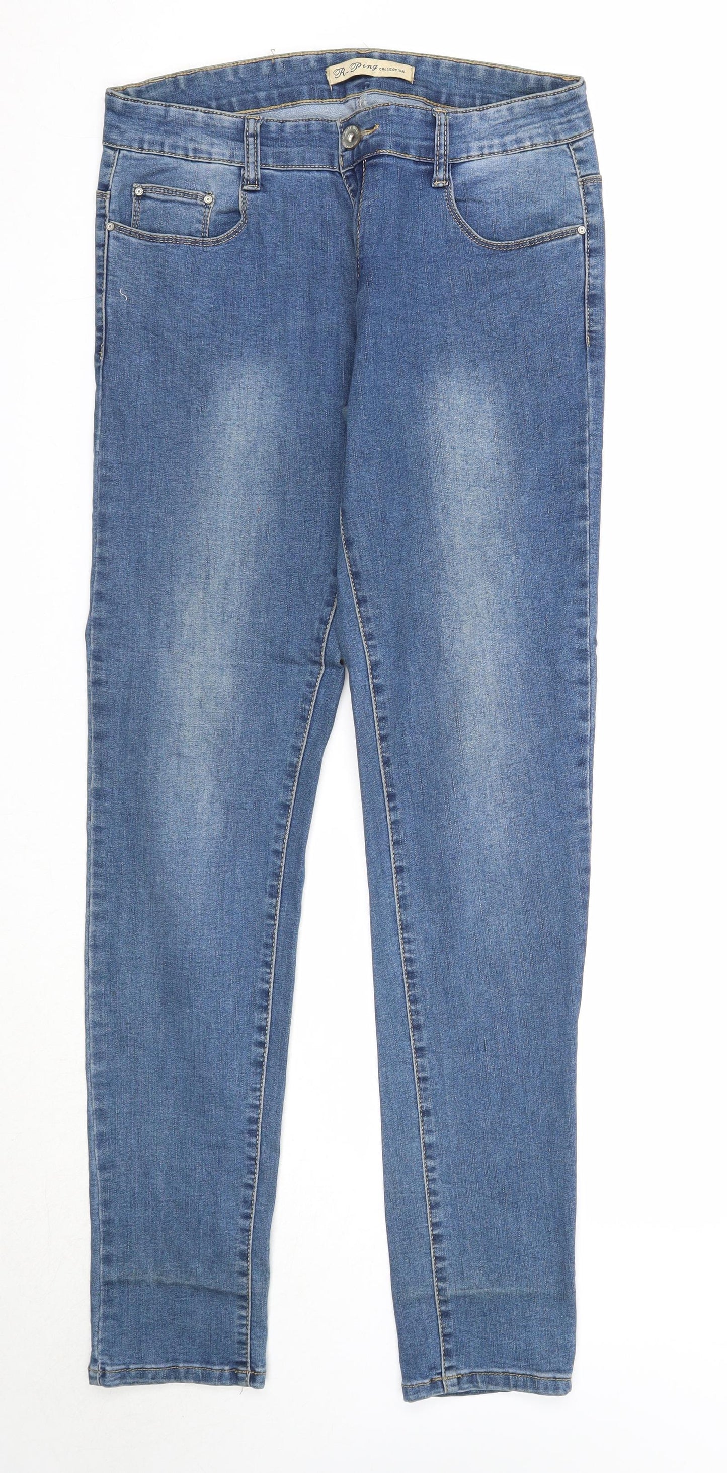 Womens UK Size 29 in Preworn Regular Fit Skinny Blue Jeans