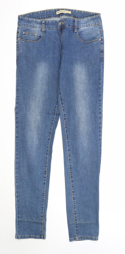 Womens UK Size 29 in Preworn Regular Fit Skinny Blue Jeans