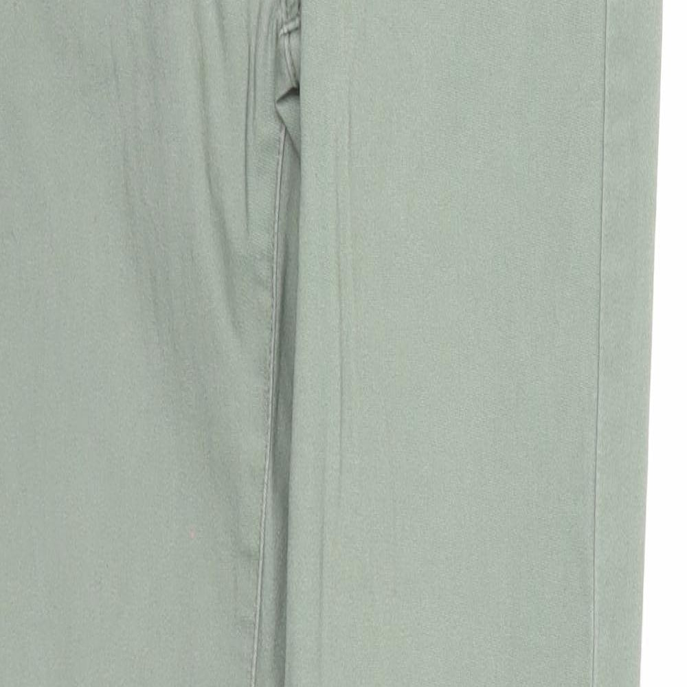 Denim & Co. Womens Green Cotton Skinny Jeans Size 10 Regular Zip