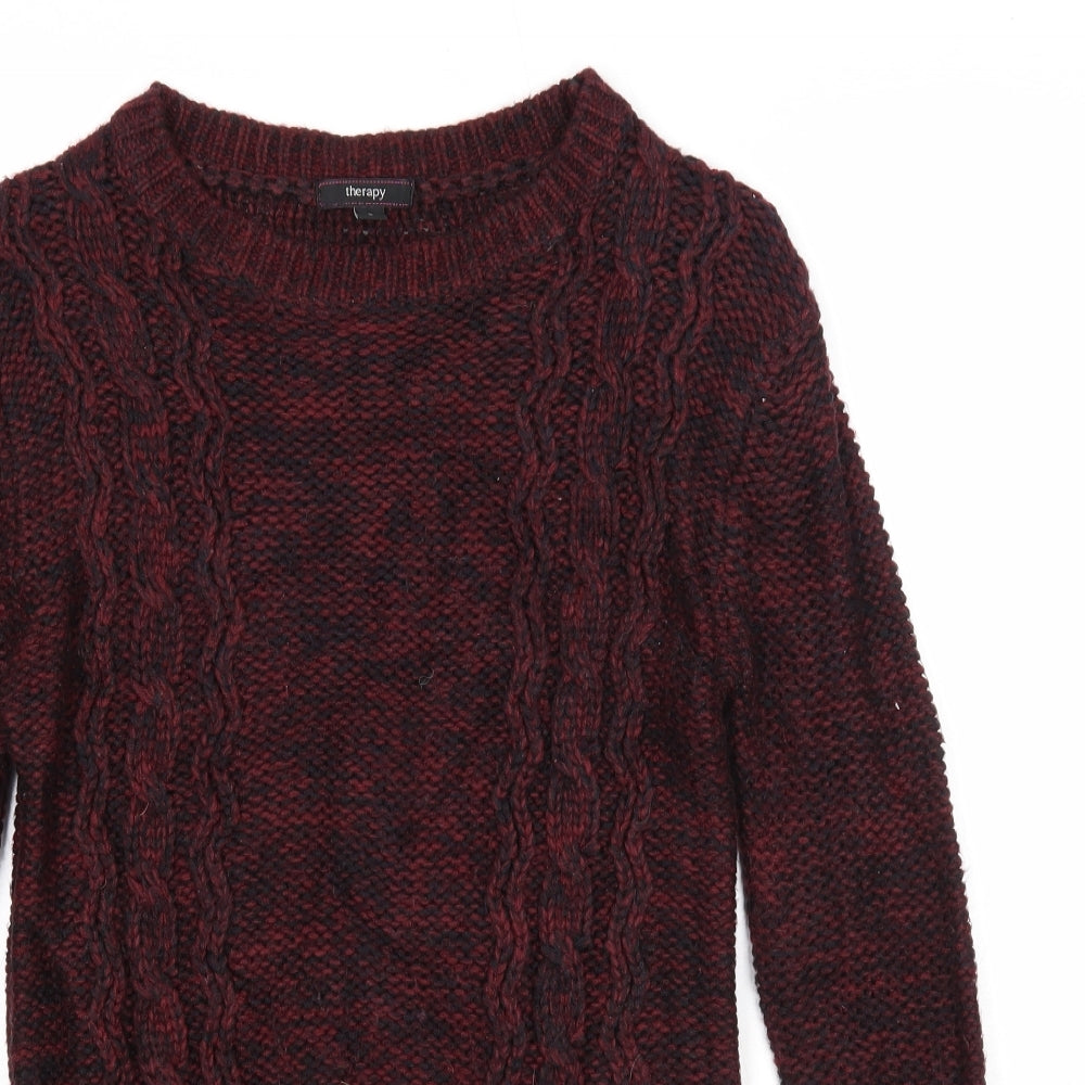 Womens UK Size S Therapy Purple Pullover Jumper