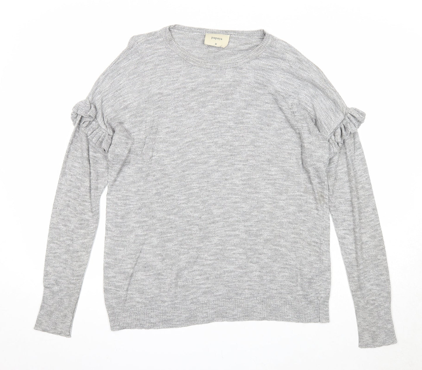 Womens UK Size M Papaya Grey Pullover Jumper