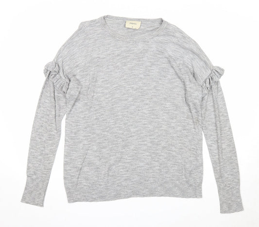 Womens UK Size M Papaya Grey Pullover Jumper