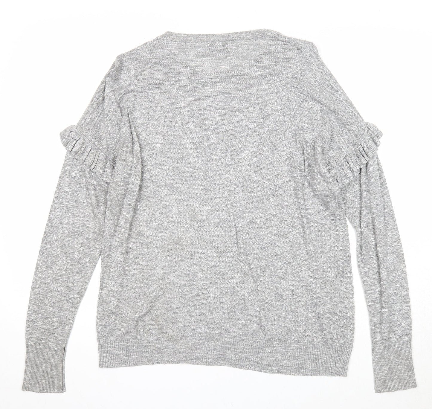 Womens UK Size M Papaya Grey Pullover Jumper