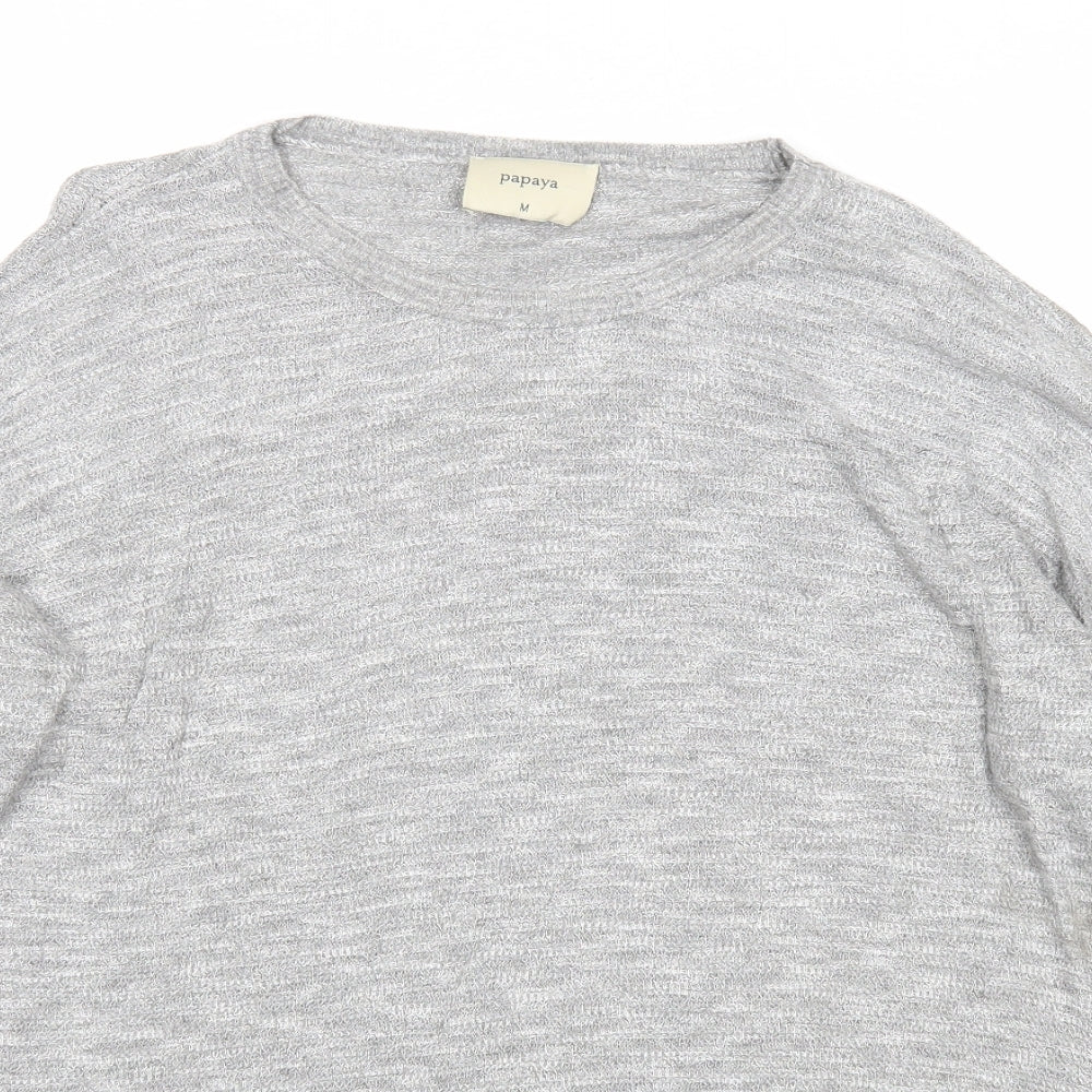 Womens UK Size M Papaya Grey Pullover Jumper