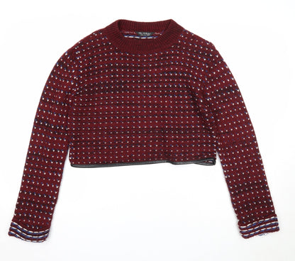 Womens UK Size 10 Miss Selfridge Purple Pullover Jumper