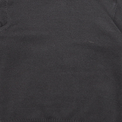 Avenue Mens Grey Round Neck Acrylic Pullover Jumper Size S Long Sleeve - Elf Christmas