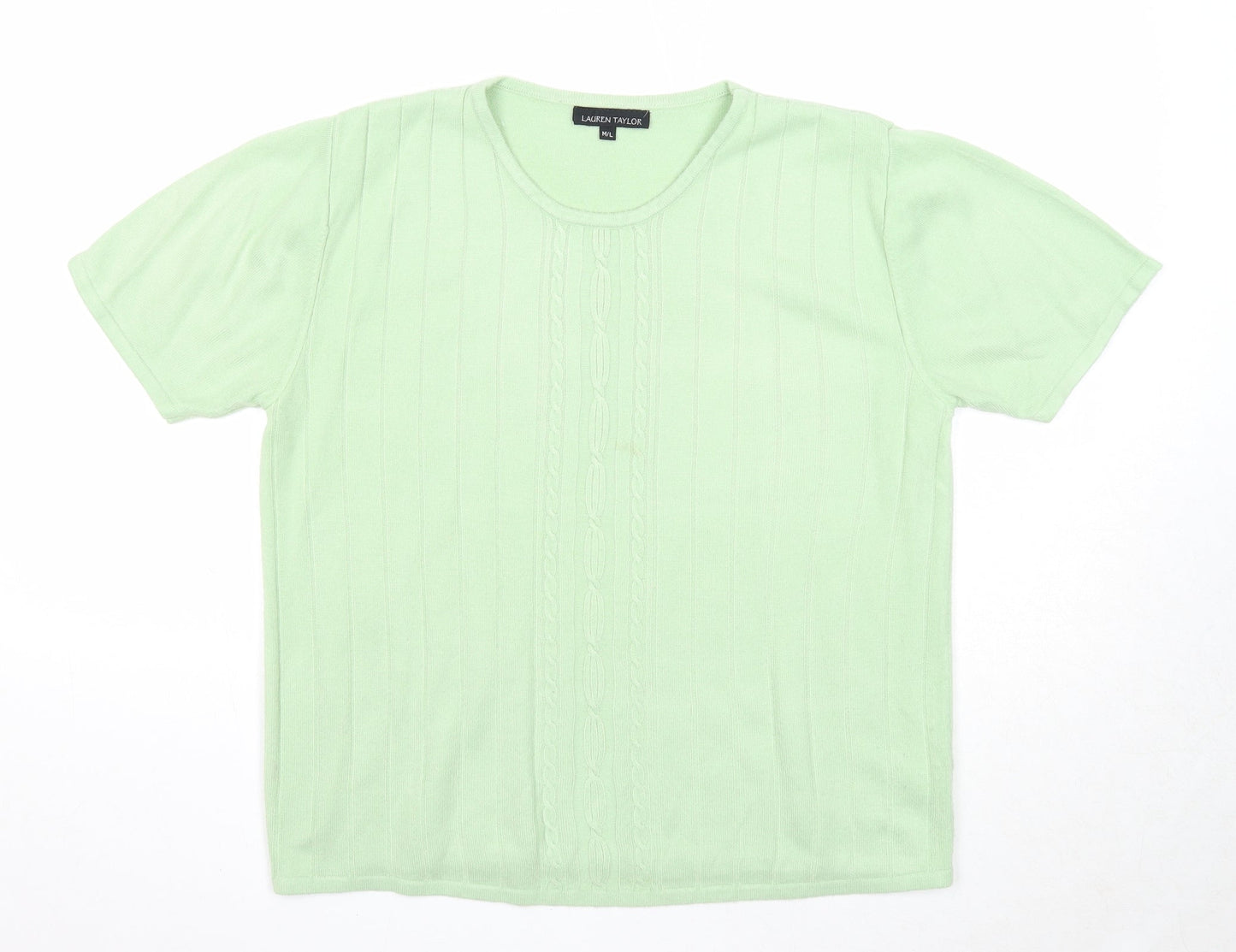 Womens UK Size M Lauren Taylor Green Pullover Jumper