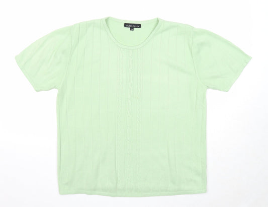 Womens UK Size M Lauren Taylor Green Pullover Jumper