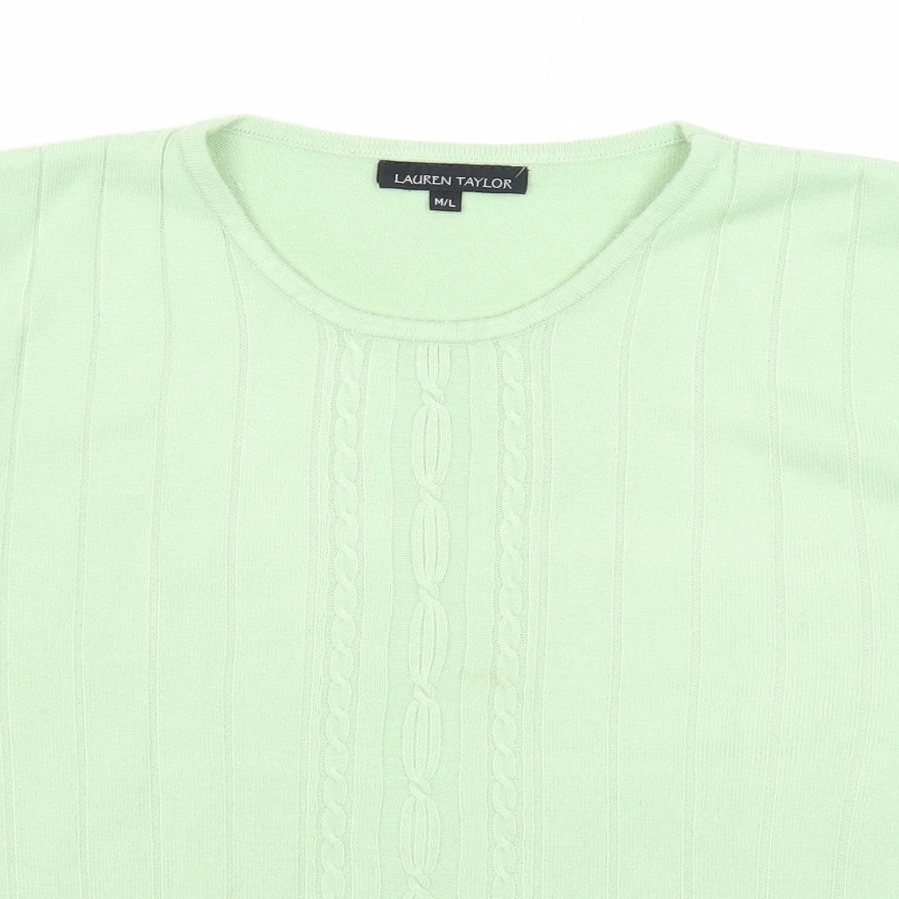 Womens UK Size M Lauren Taylor Green Pullover Jumper