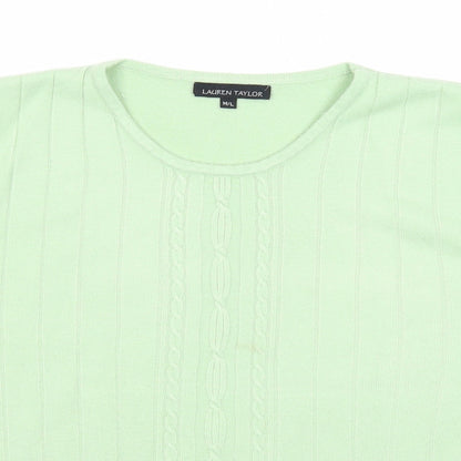 Womens UK Size M Lauren Taylor Green Pullover Jumper
