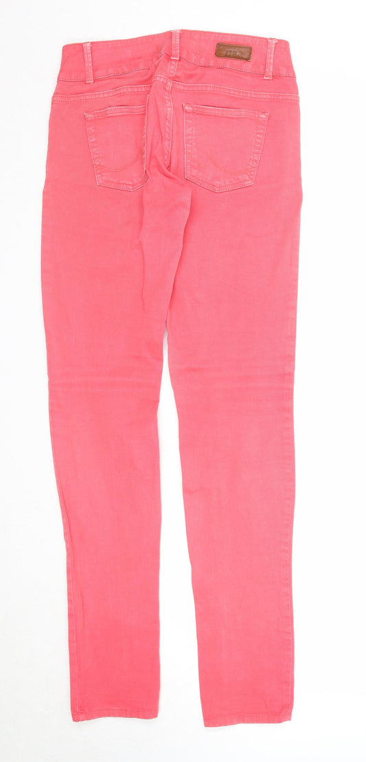 LTB Womens Pink Cotton Straight Jeans Size 27 in Regular Zip