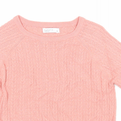 Womens UK Size 14 Papaya Pink Pullover Jumper