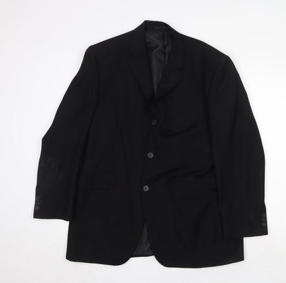 Mens UK Size 40 Burton Regular Black Suit Jacket