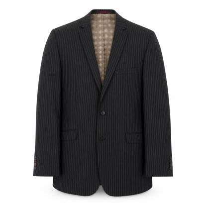 Limehaus Mens Black Striped Polyester Jacket Suit Jacket Size 44 Regular
