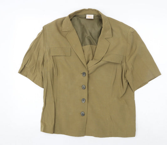 Country Casuals Womens Green Modal Jacket Blazer Size 16