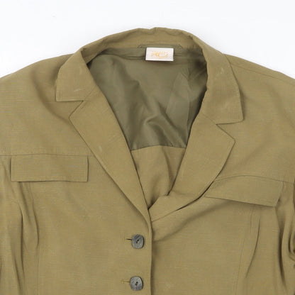 Country Casuals Womens Green Modal Jacket Blazer Size 16